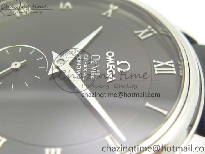 0316 De Ville Prestige Small Second TWF 1:1 Best Edition Black Dial on Black Leather Strap MIYOTA Resilient 8037